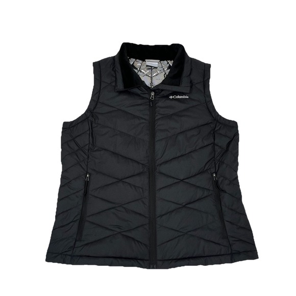 Columbia Jackets & Blazers - Columbia Omni Heat Insulated Puffer Vest Womens XL Black Lightweight Outdoor